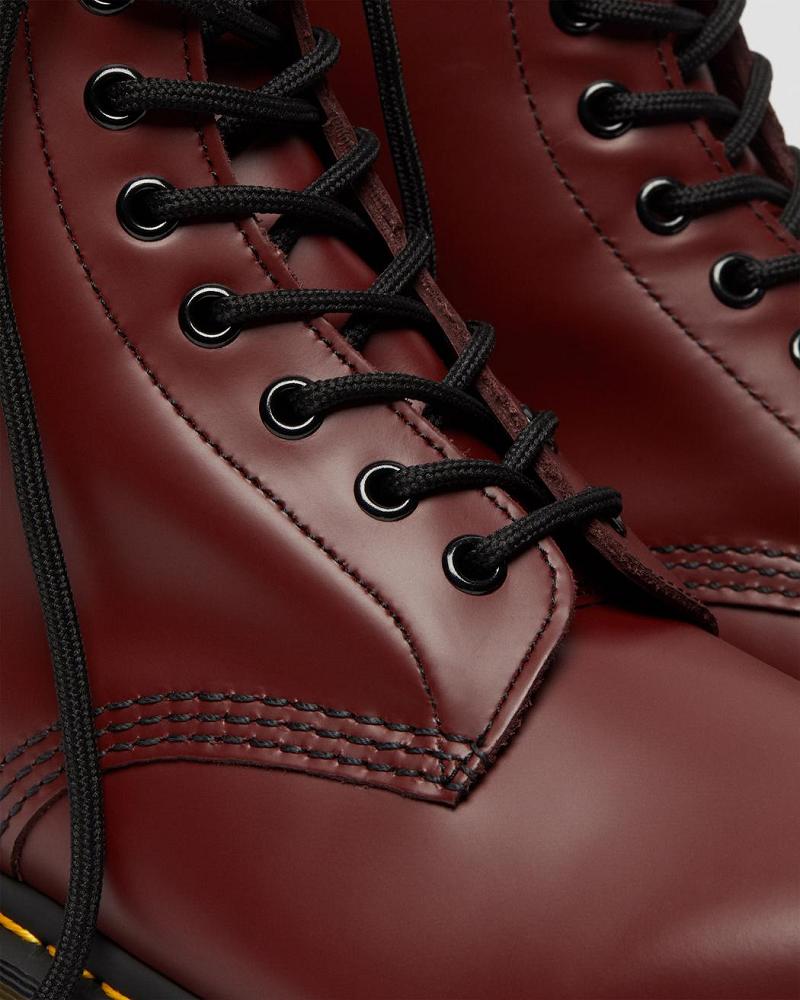 Dr Martens 1460 Smooth Leren Veterlaarzen Heren Roze Rood | NL 276VRW